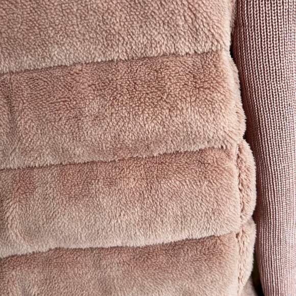 Moncler Down-Paneled Faux Fur And Wool Cardigan - Grey - Picture 5 of 12